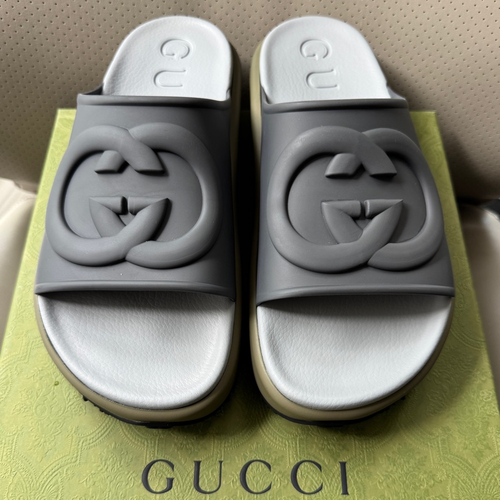 Gucci GG Rubber Slides - NWT - Size 8